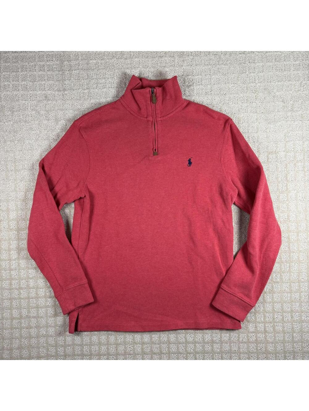 Polo Ralph Lauren Quarter Zip Red Sweater Medium